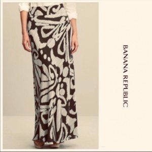 Banana Republic ikat silk maxi skirt size 6